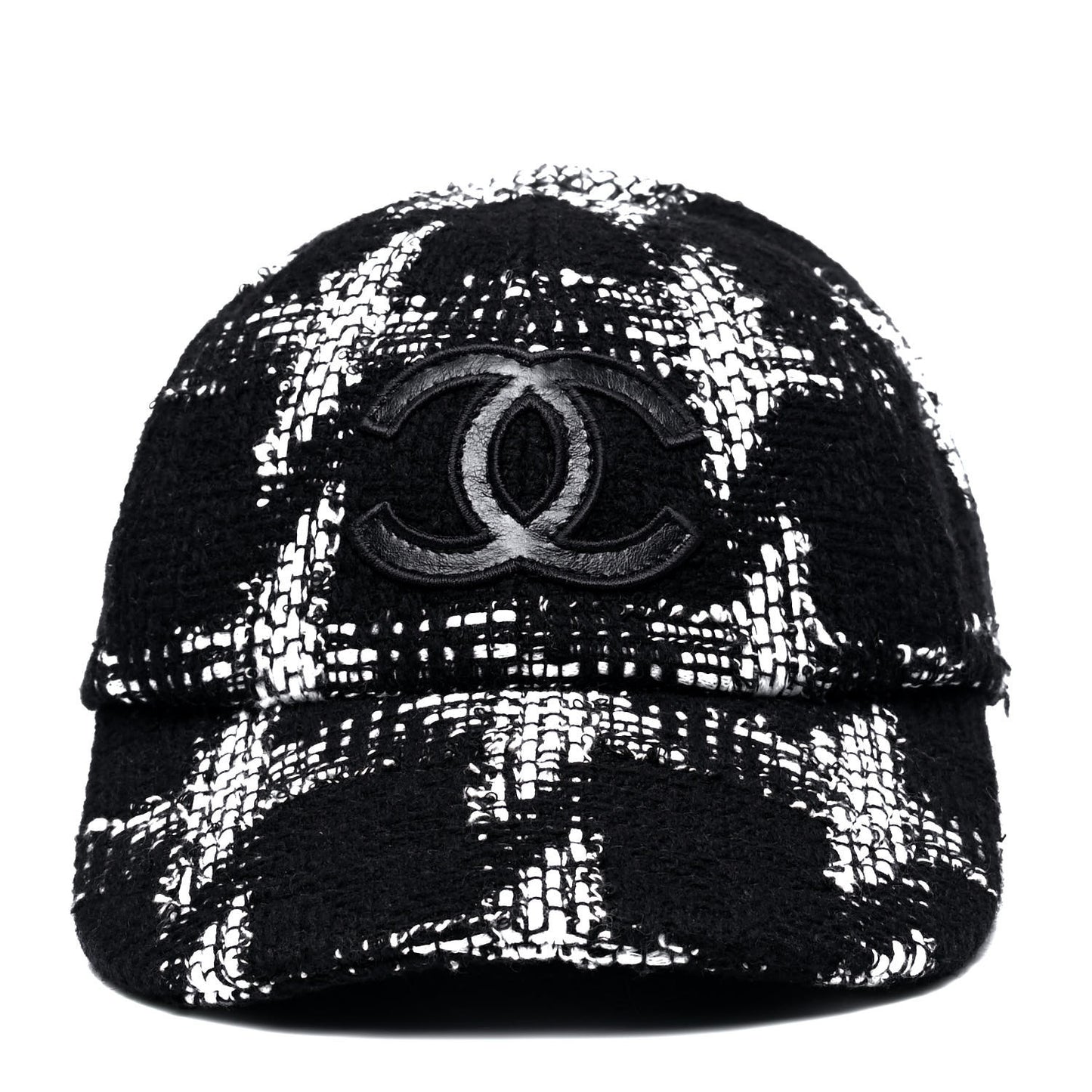 Tweed Cap Hat M Black White