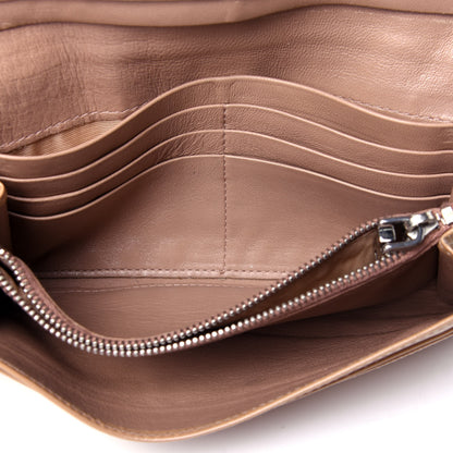 Prada Saffiano Studded Flap Wallet Caramel 5 of 11