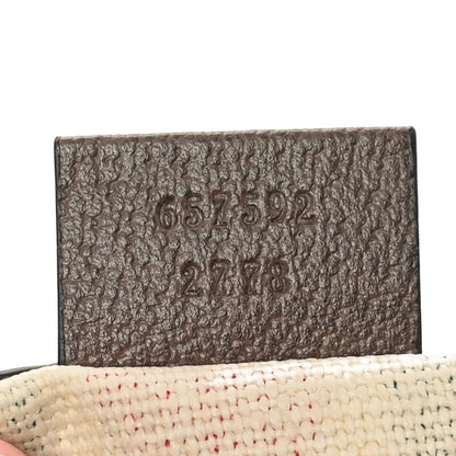 Gucci Linen Heavy Canvas Textured Dollar Calfskin Web Interlocking G Pouch Beige Brown 7 of 10