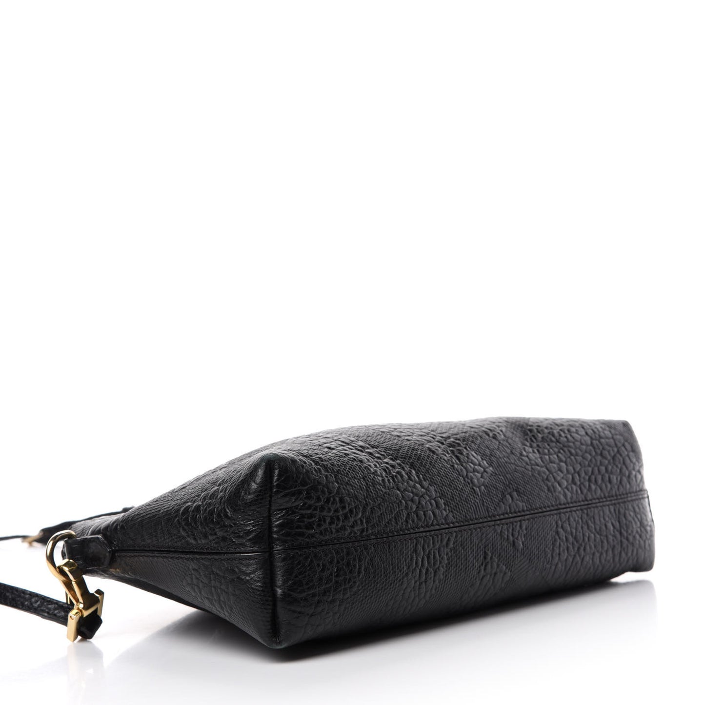 Signature Grain Calfskin Check Embossed Small Chichester Crossbody Clutch Bag Black