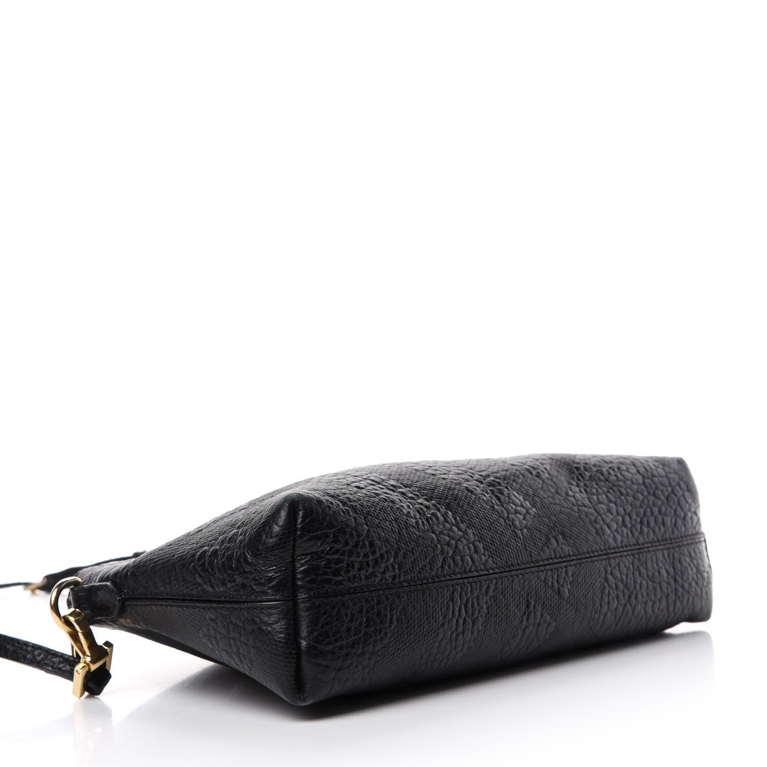 Burberry Signature Grain Calfskin Check Embossed Small Chichester Crossbody Clutch Bag Black 4 of 9