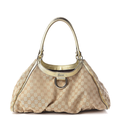 Gucci Monogram Large D Gold Hobo Metallic Gold 1 of 8