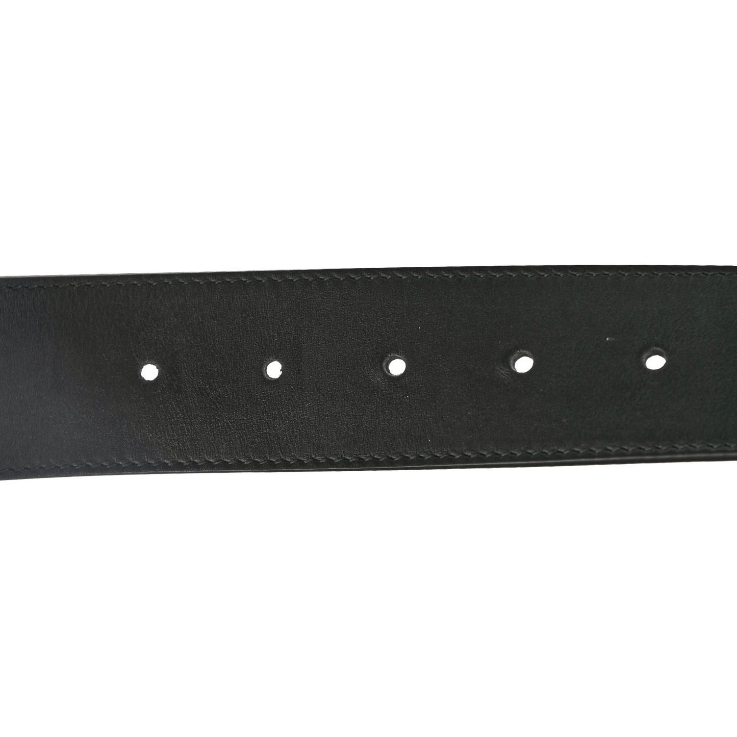 Moon Calfskin Pearl Double G 40mm Belt 85 34 Black Cream