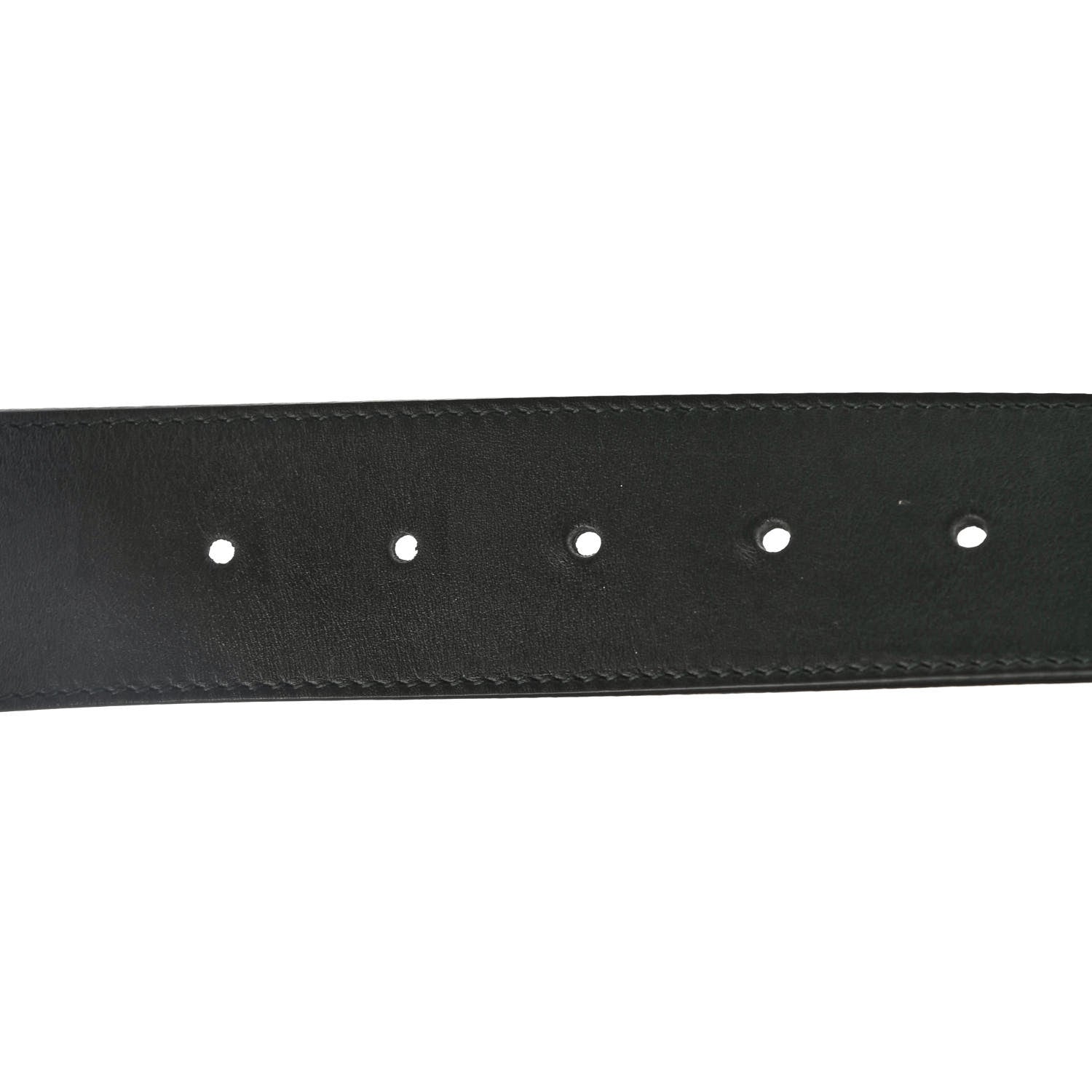 Gucci Moon Calfskin Pearl Double G 40mm Belt 85 34 Black Cream 3 of 4