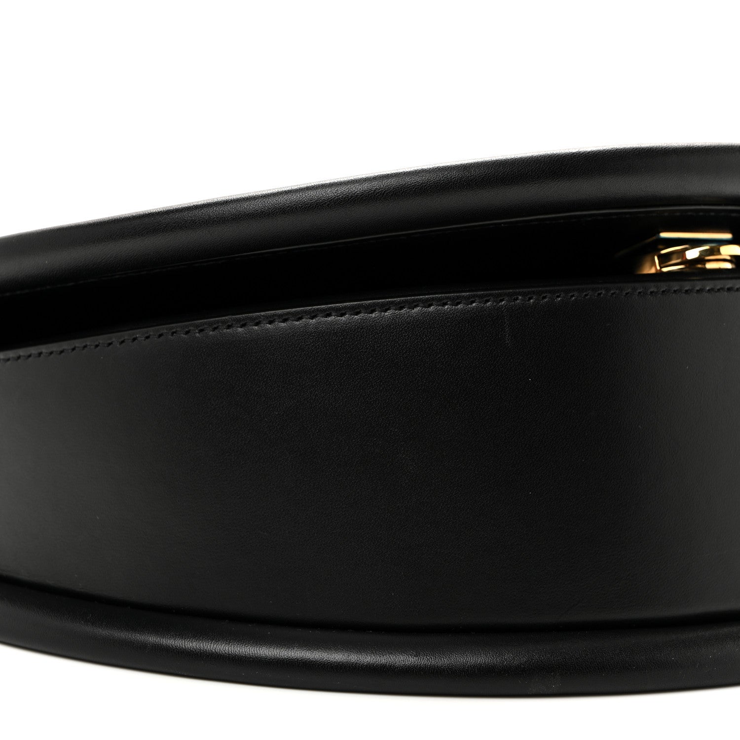 Salvatore Ferragamo Calfskin Aura Shoulder Bag Black 9 of 10