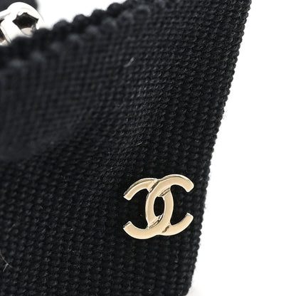 Chanel Grosgrain Bow CC Hair Clip Black 3 of 3