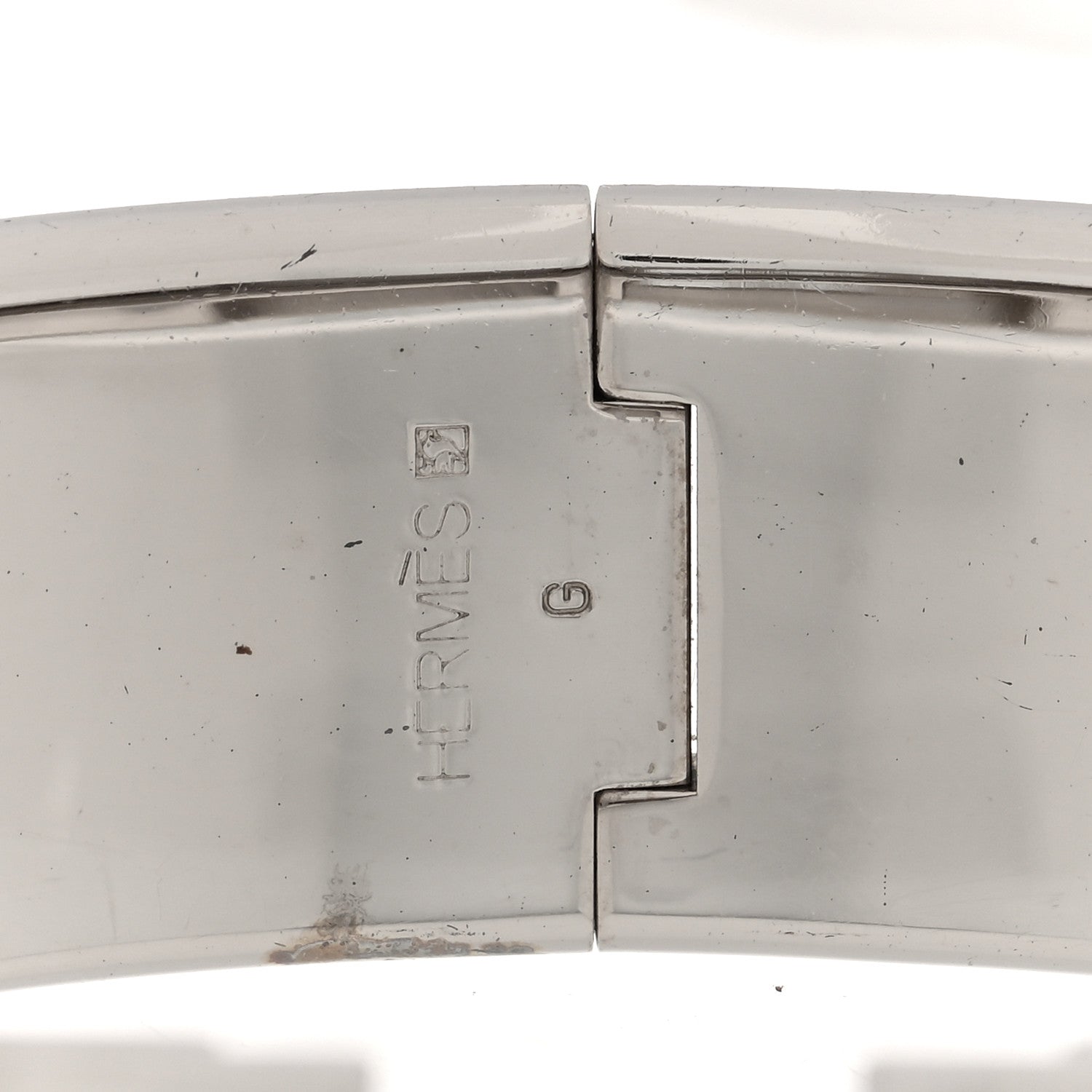 Hermes Enamel Wide Clic Clac H Bracelet GM Orange 4 of 5