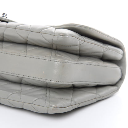 Chanel Lambskin Quilted Large 3 Flap Bag Grey 10 of 20