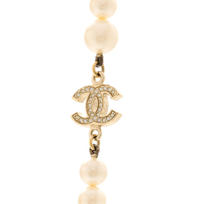 Chanel Pearl Multistrand CC Long Necklace Pearly White 4 of 5