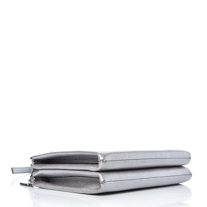 MCM Grained Calfskin Milla Double Crossbody Bag Spike Silver 4 of 10