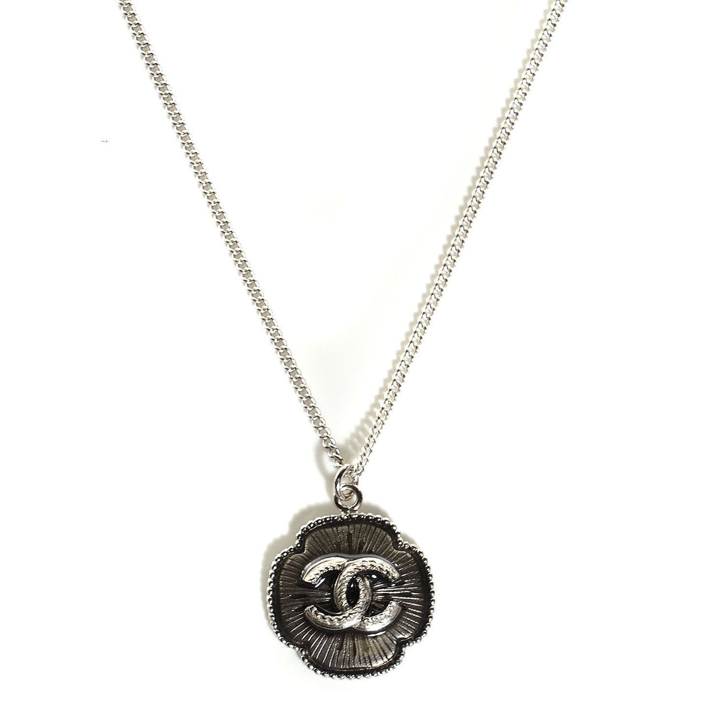 CC Pendant Necklace Silver
