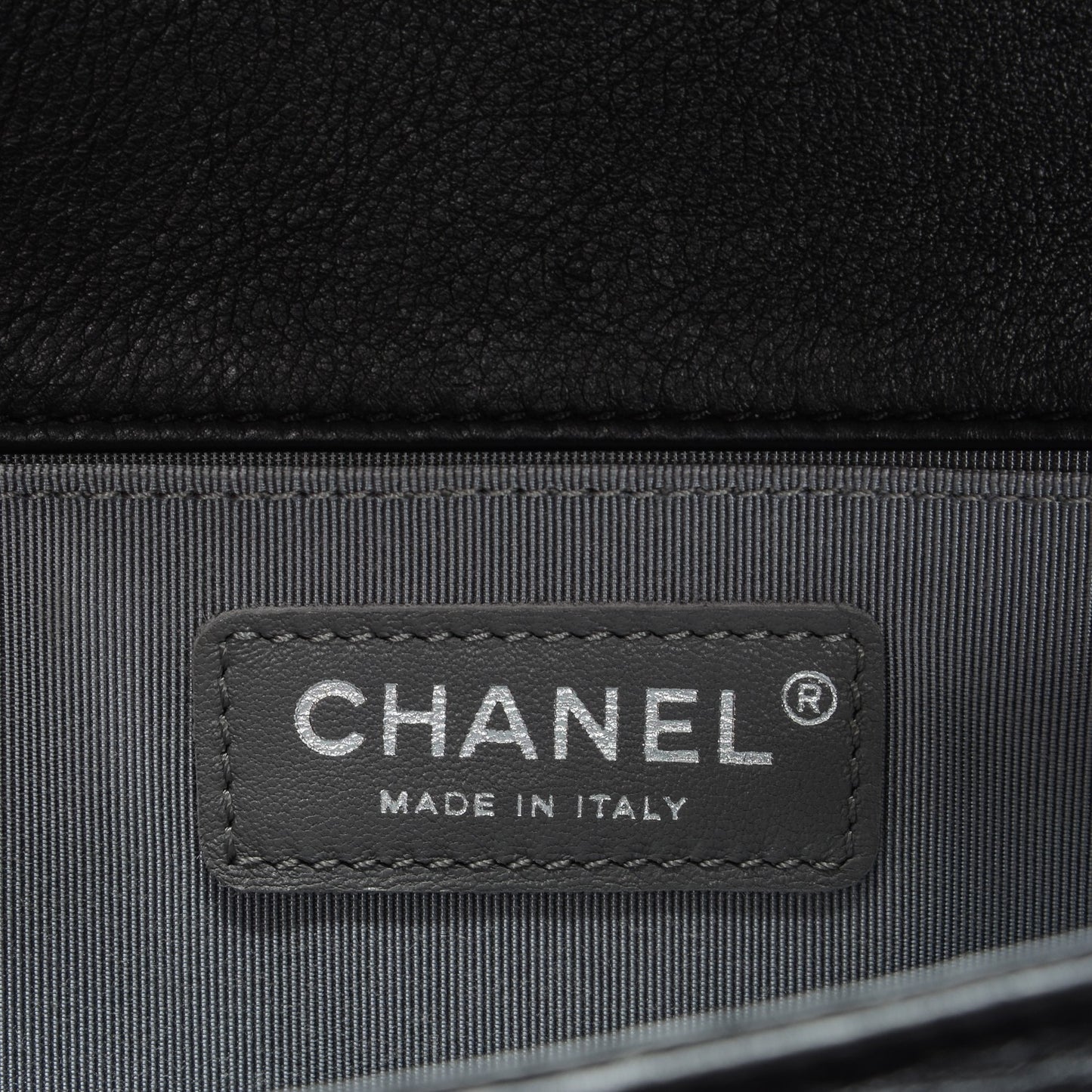 Calfskin Double Stitch Medium Boy Flap Black