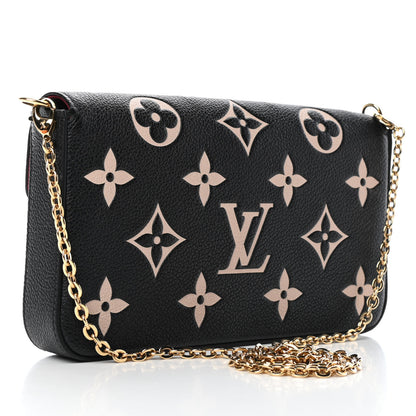 Louis Vuitton Empreinte Monogram Giant Felicie Pochette Black Beige 2 of 4