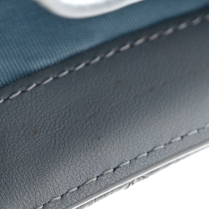Christian Dior Grained Calfskin Supple Cannage Caro Scarlet Zipped Wallet Cloud Blue 10 of 11