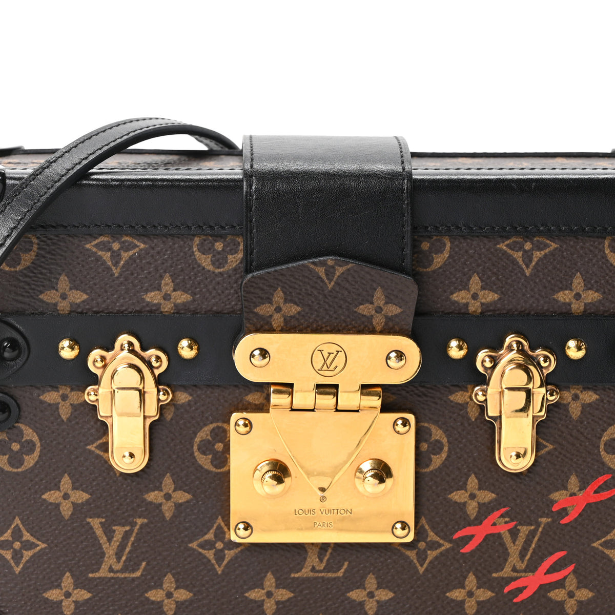 Louis Vuitton Monogram Petite Malle Black 7 of 9