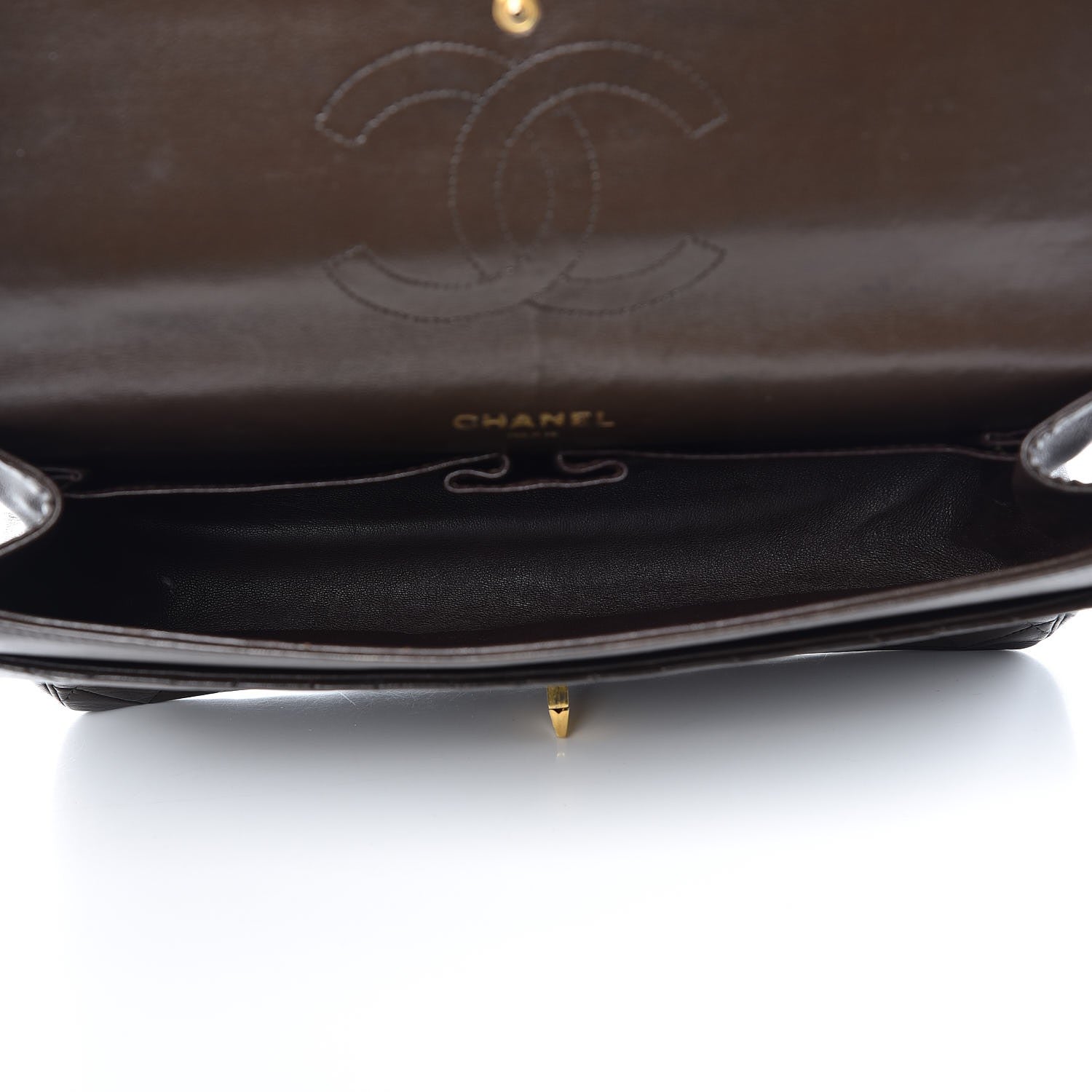 Chanel Lambskin Medium Double Flap Bijoux Chain Brown 6 of 12