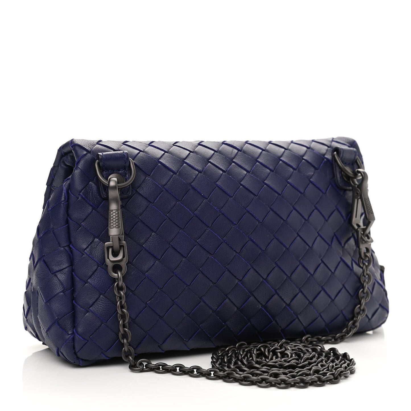 Nappa Intrecciato Small Chain Crossbody Atlantic