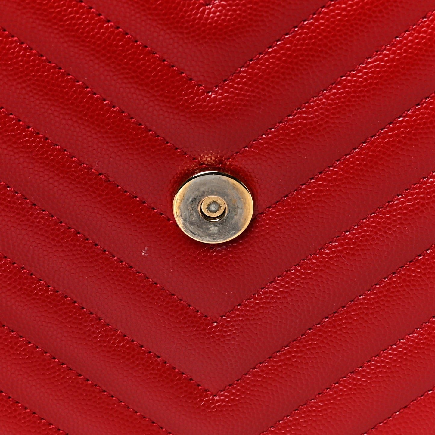 Grain De Poudre Matelasse Chevron Large Monogram Satchel Lipstick Red