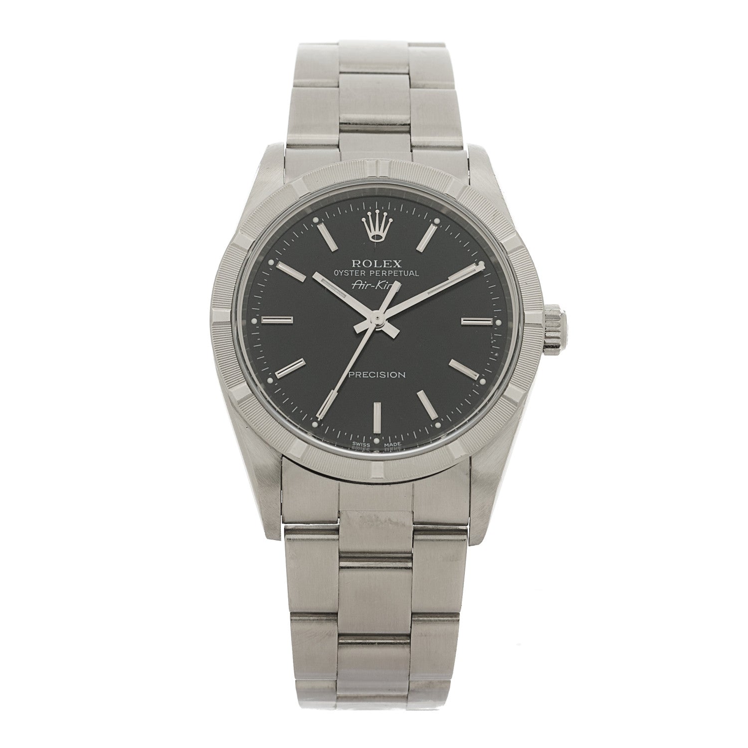 Rolex Stainless Steel 34mm Oyster Perpetual Air-King Precision Watch Black 14010M 1 of 4