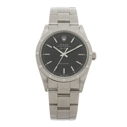 Rolex Stainless Steel 34mm Oyster Perpetual Air-King Precision Watch Black 14010M 1 of 4