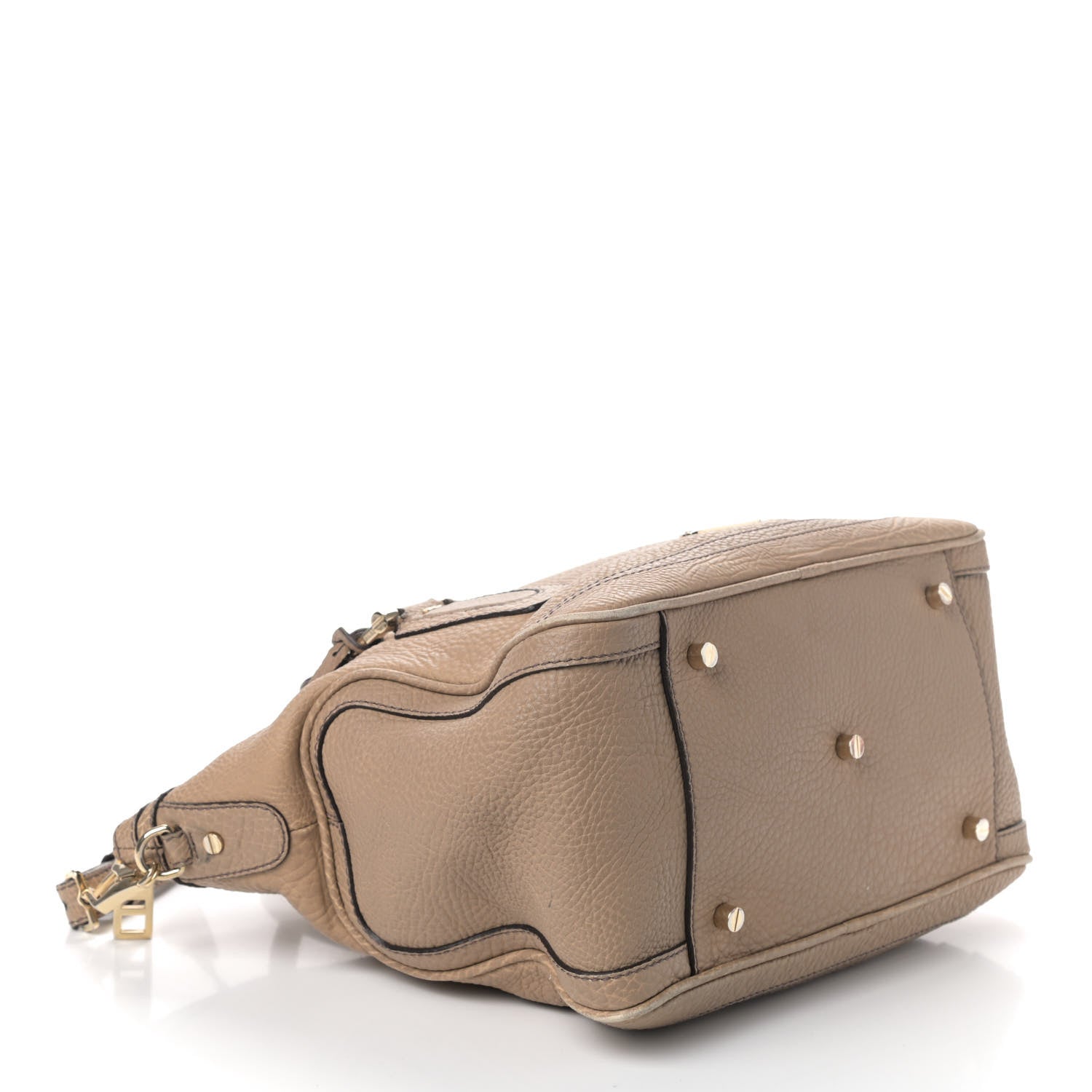 Burberry Grainy Calfskin Satchel Beige 3 of 4