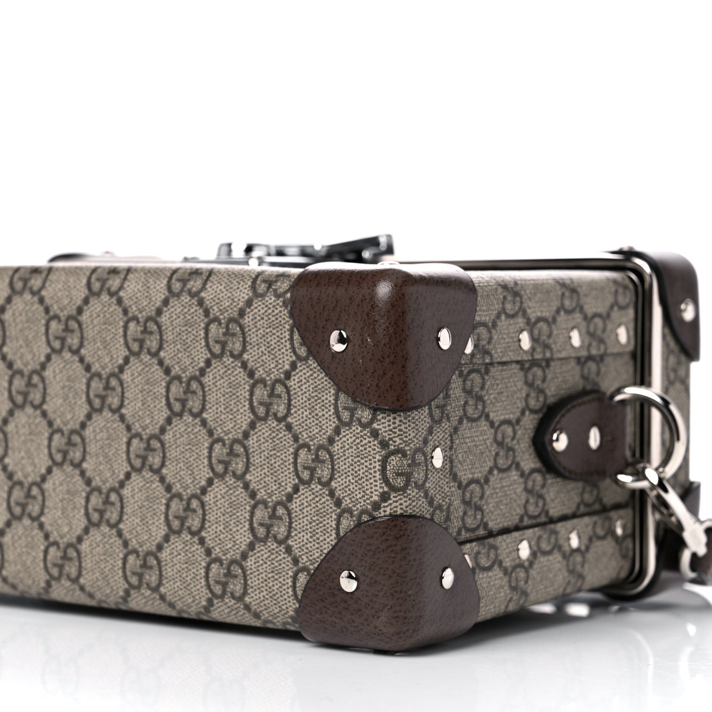 GG Supreme Monogram Globe-Trotter Beauty Case Brown