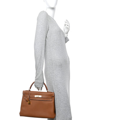 Hermes Togo Kelly Retourne 32 Gold 2 of 14