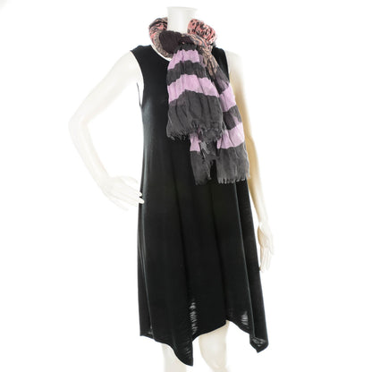 Louis Vuitton Cashmere Silk Leopard V Stole Rose Grey 2 of 6