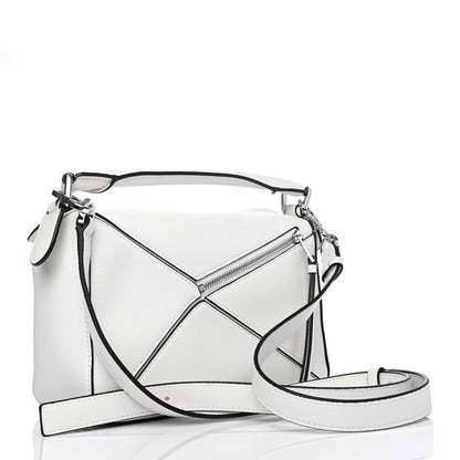 Loewe Calfskin Small Pansies Print Puzzle Bag Soft White 2 of 4