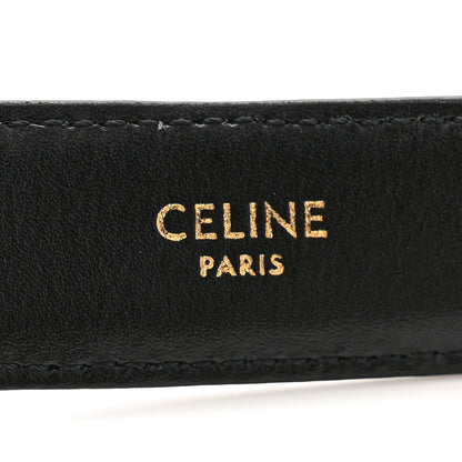Celine Box Calfskin Medium 25mm Triomphe Belt 80 32 Black 5 of 8