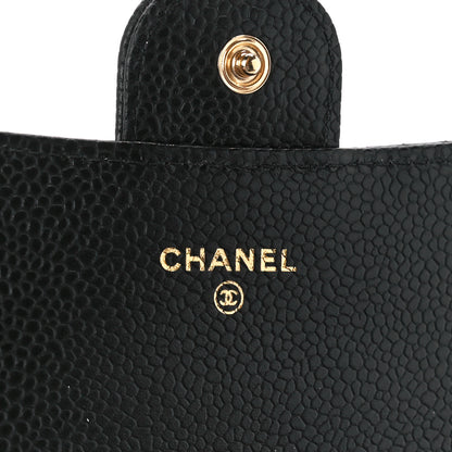 Chanel Caviar Quilted Large Gusset Flap Wallet Black 6 of 12