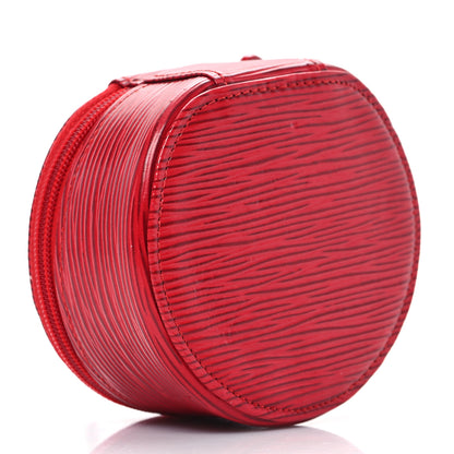 Louis Vuitton Epi Ecrin Bijoux 10cm Jewelry Box Case Red 3 of 7