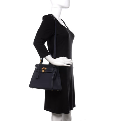 Hermes Togo Kelly Retourne 28 Bleu Nuit 2 of 11