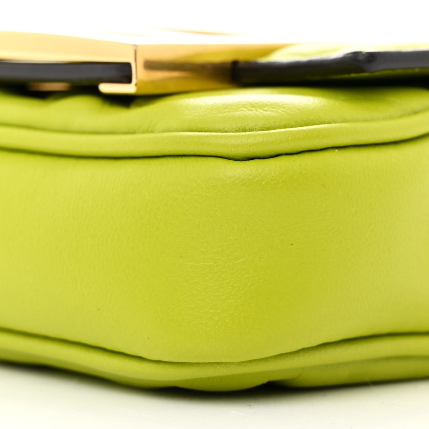 Nappa Matisse FF Embossed Nano Chain Baguette Wasabi