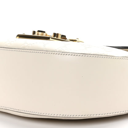 Gucci Guccissima Web Medium Padlock Messenger Shoulder Bag White 9 of 9