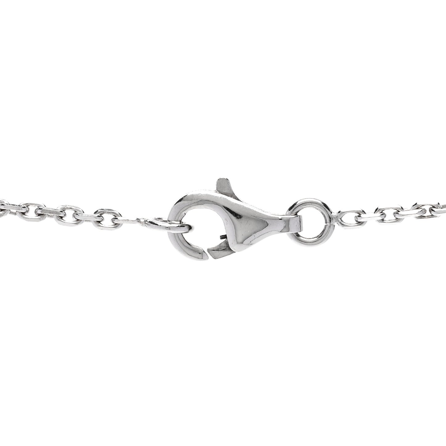 18K White Gold Diamond Black Onyx Camelia Sculpte Drop Pendant Necklace