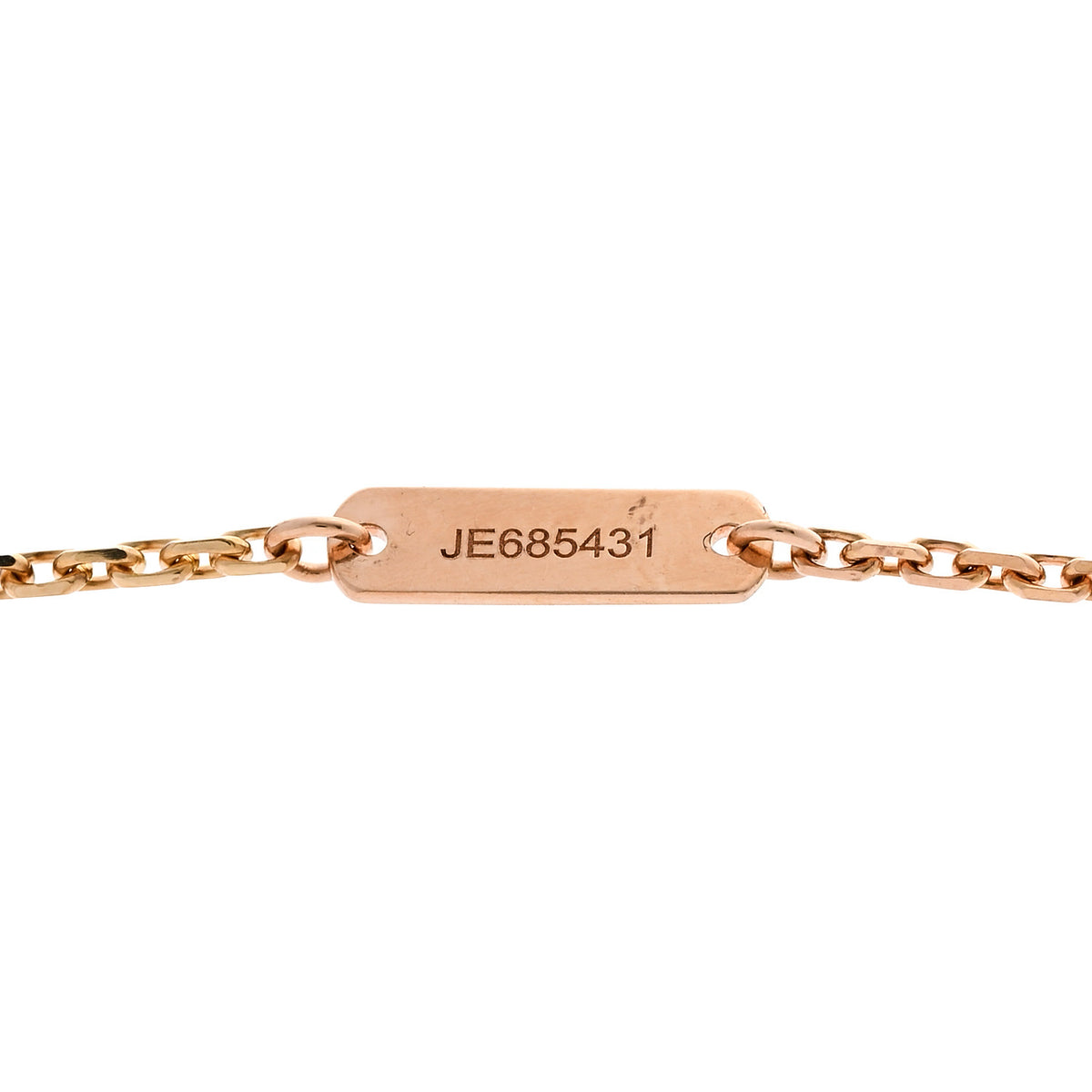 Van Cleef & Arpels 18K Rose Gold Diamond Black Onyx Vintage Alhambra Pendant Necklace 5 of 6