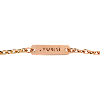 Van Cleef & Arpels 18K Rose Gold Diamond Black Onyx Vintage Alhambra Pendant Necklace 5 of 6