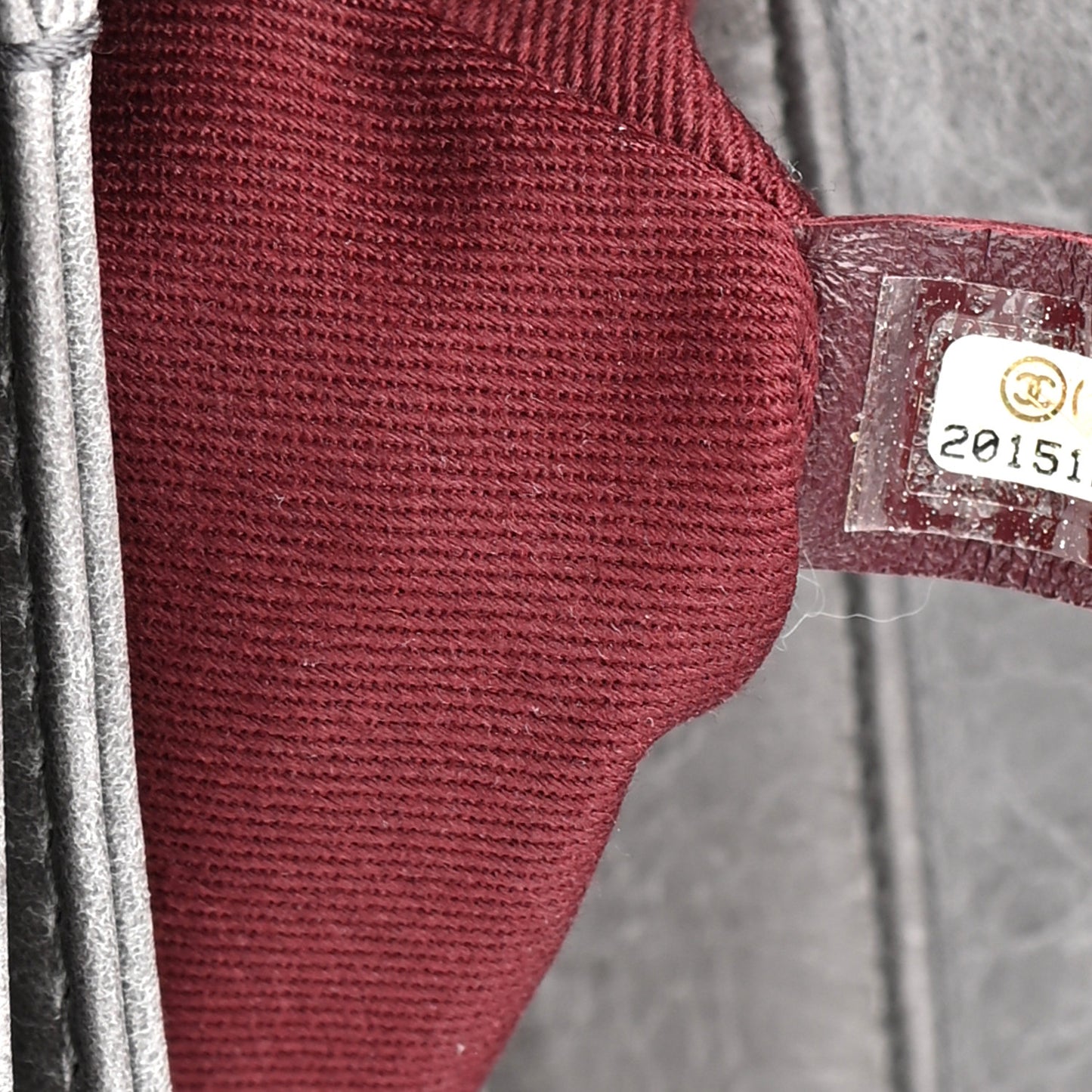 Glazed Calfskin Medium Perfect Edge Flap Grey