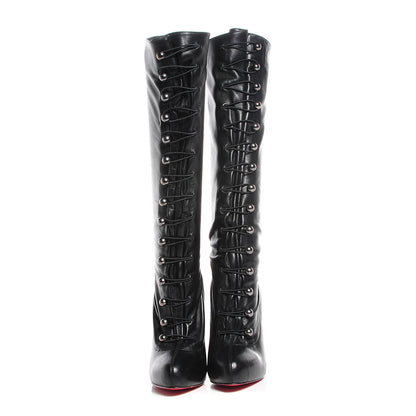 Christian Louboutin Leather Supra Fifre 120 Thigh-High Boots 41 Black 2 of 6