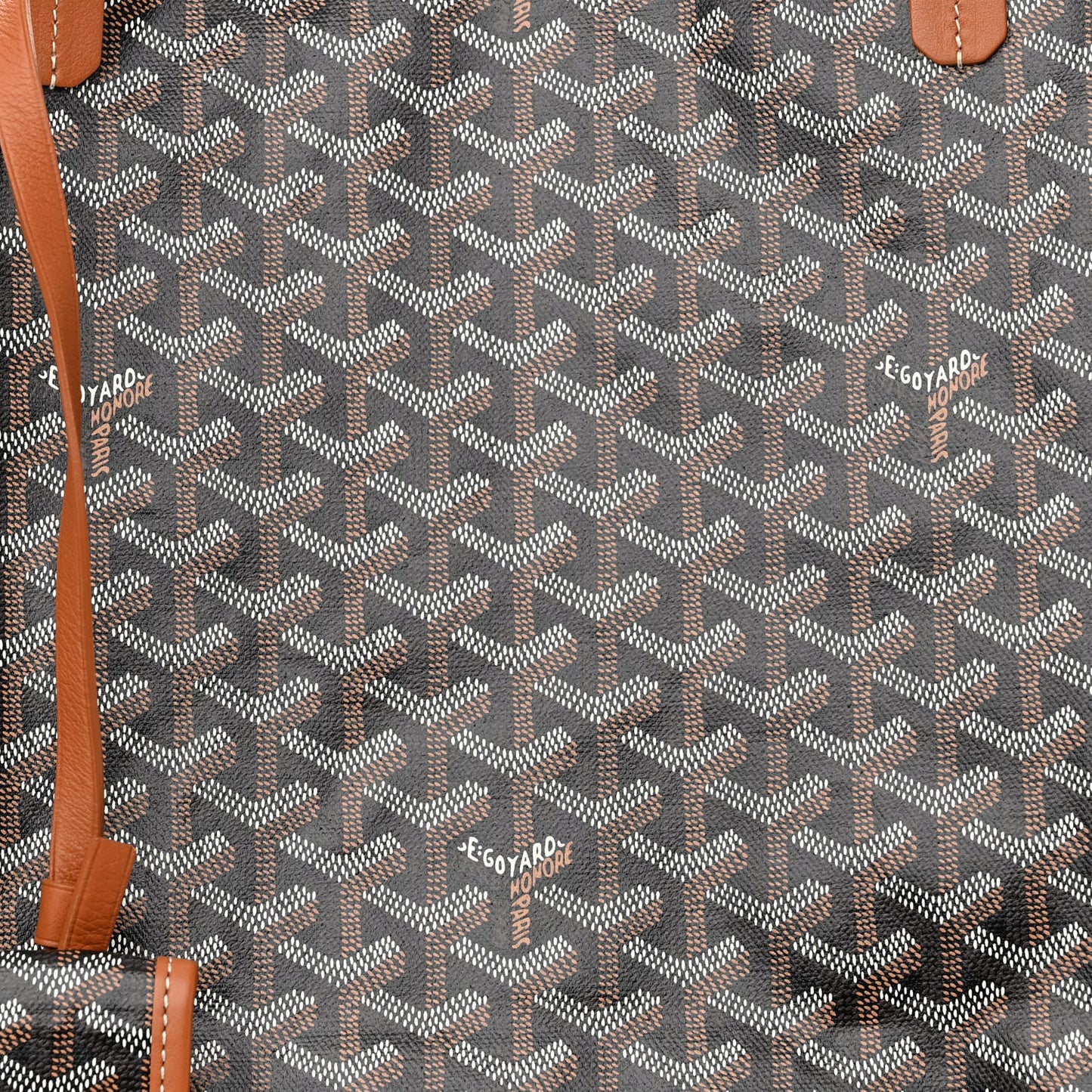 Goyardine Reversible Anjou GM Black Gold