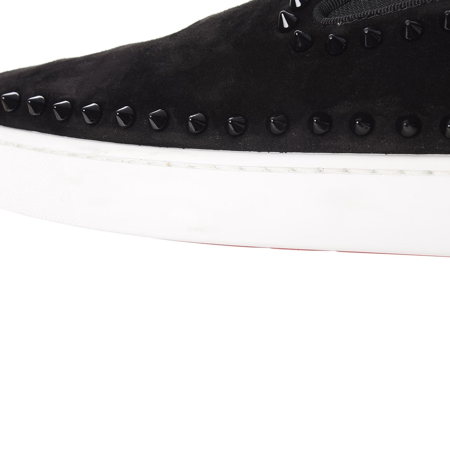 Mens Veau Velours Spike Pik Boat Flat 43.5 Black