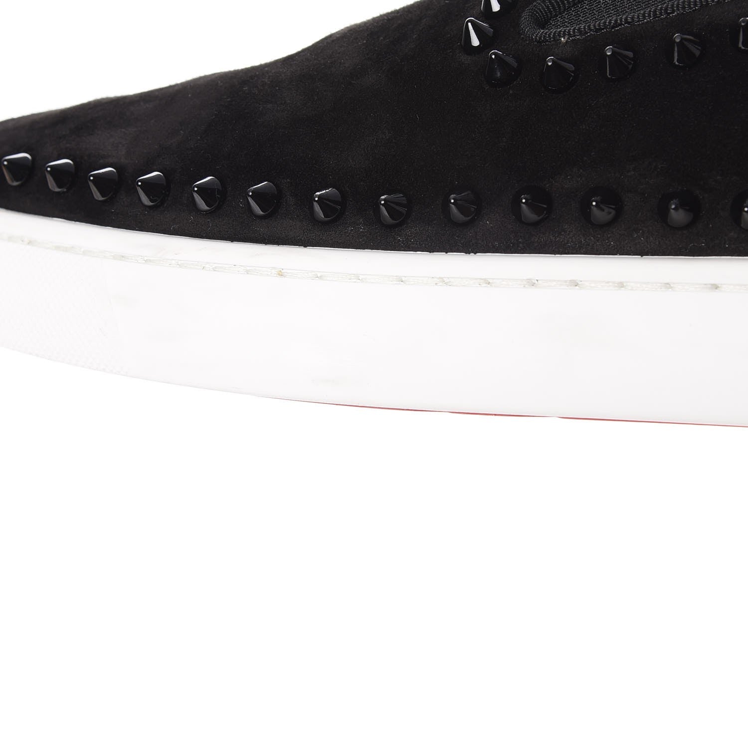 Christian Louboutin Mens Veau Velours Spike Pik Boat Flat 43.5 Black 12 of 14
