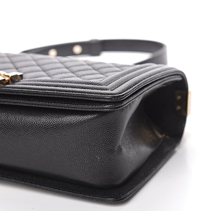 Chanel Caviar Quilted Medium Boy Flap Black 10 of 12