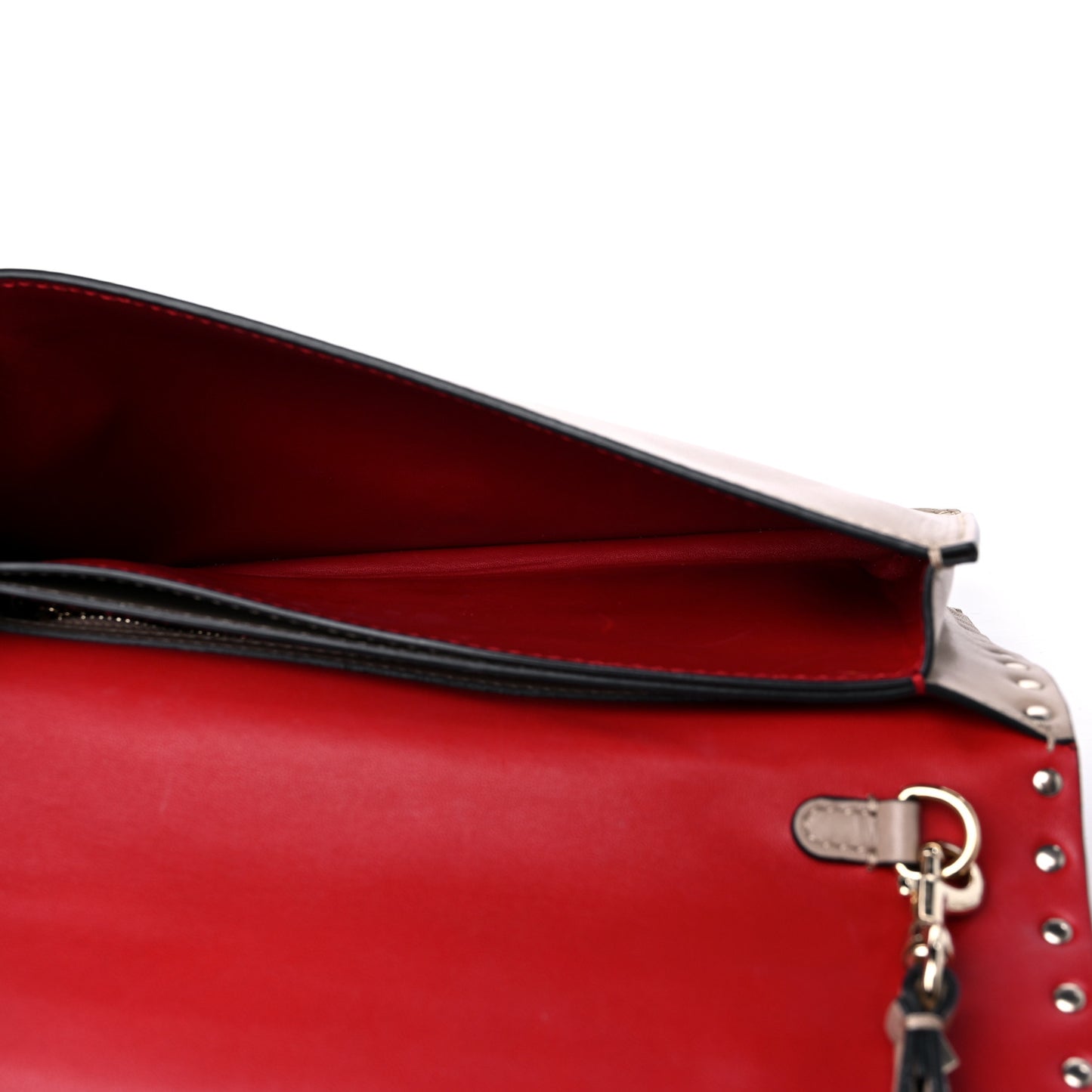Nappa Rockstud Wristlet Clutch Poudre