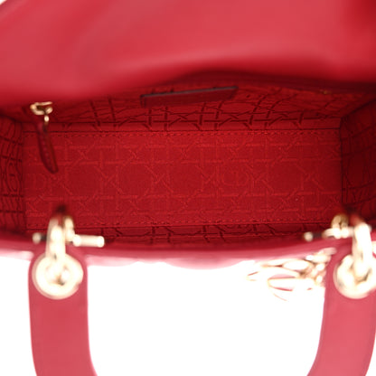Christian Dior Lambskin Cannage Small My ABCDior Lady Dior Red 5 of 10