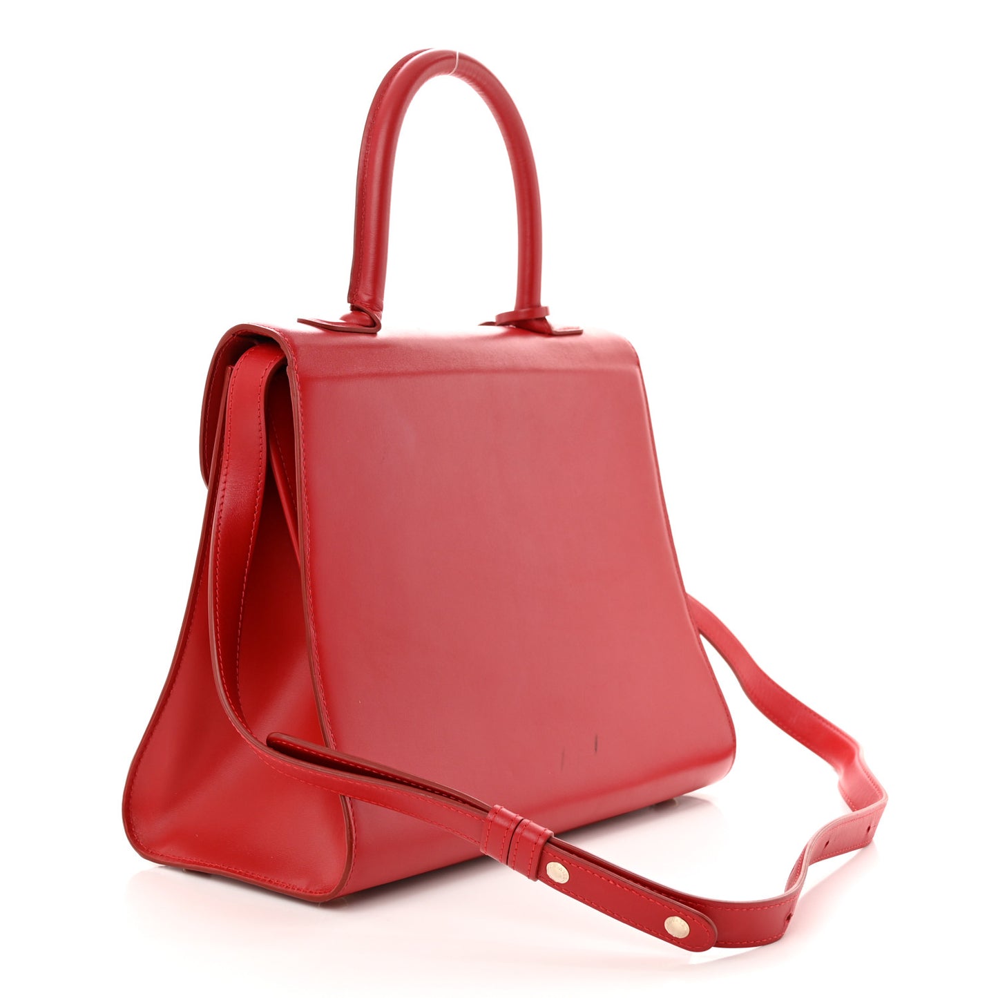 Box Calfskin MM Brillant Satchel Red