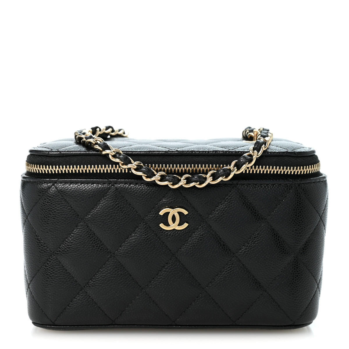 Chanel Caviar Quilted Small Vanity Case With Chain Black 1 of 10