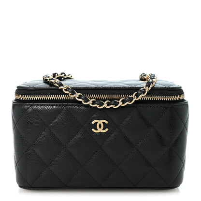Chanel Caviar Quilted Small Vanity Case With Chain Black 1 of 10
