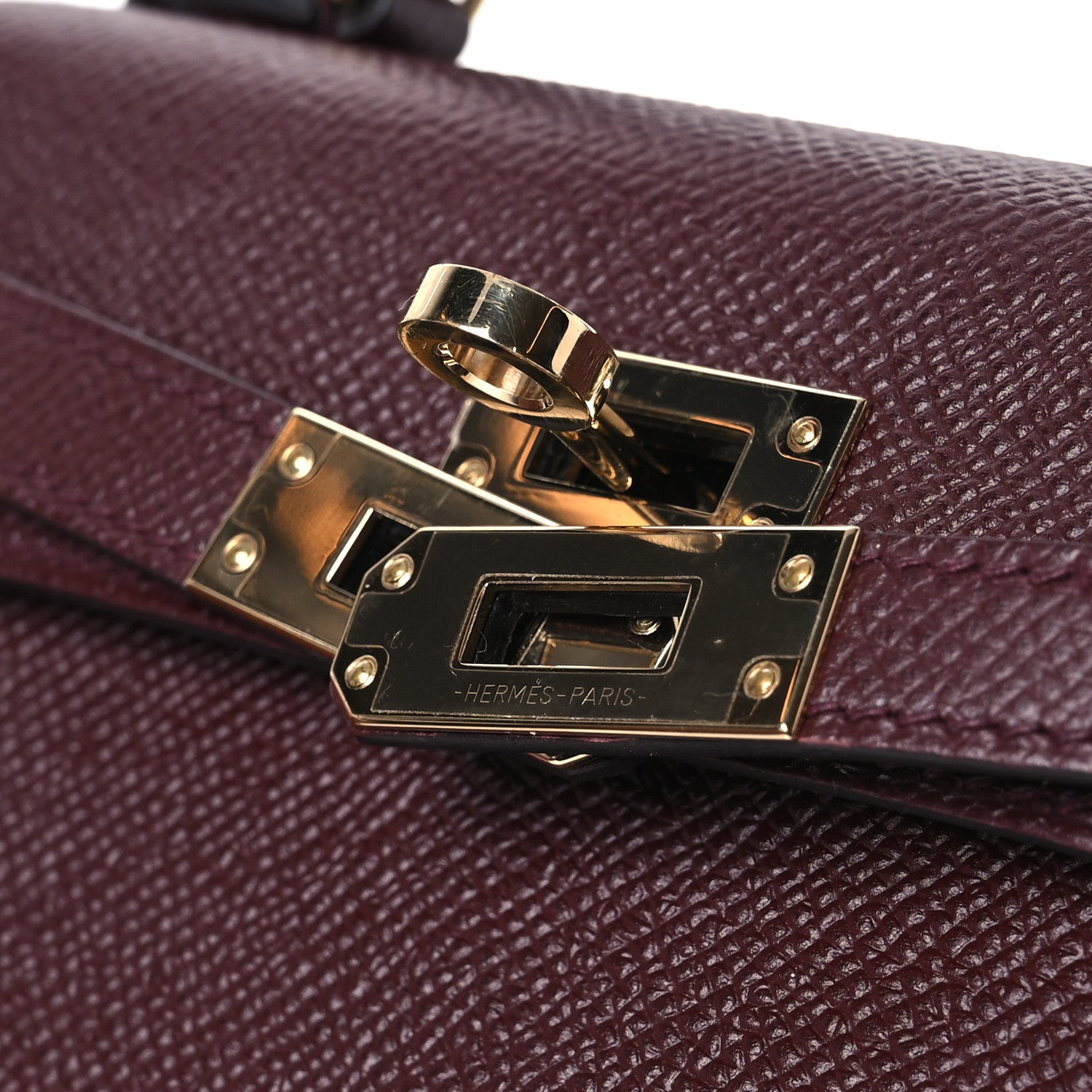 Hermes Epsom Horseshoe Mini Kelly Sellier 20 Bordeaux Vert Bosphore 11 of 11